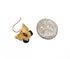 Crystal Accent Gold Butterfly Dangle Earrings
